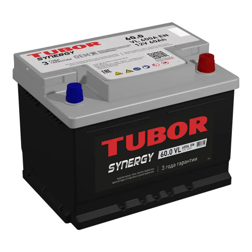 Аккумулятор TUBOR SYNERGY 6СТ-60.0 VL (низкая)