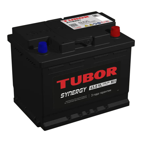  Аккумулятор TUBOR SYNERGY 6СТ-63.0 VL kamina
