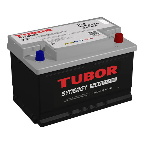 Аккумулятор TUBOR SYNERGY 6СТ-74.0 VL (низкая)