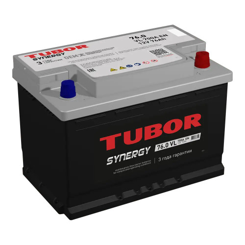 Аккумулятор TUBOR SYNERGY 6СТ-76.0 VL